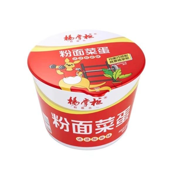 185g*12 Instant erişte ve vermicelli Fıçı Mükemmel bir baharat ve yumurta bileşenleri kombinasyonu