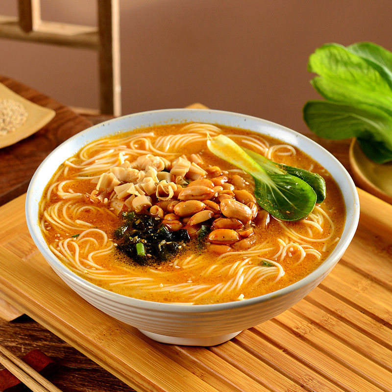 Baharatlı Sezam Kızartılmamış Ramen Anlık Noodles Kokulu sezam tadı (hayvansal malzemeler olmadan)