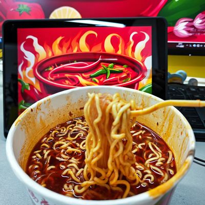203g Fırın Instant Noodles Hot Pot Tatlısı ve Sebze Malzemeleri